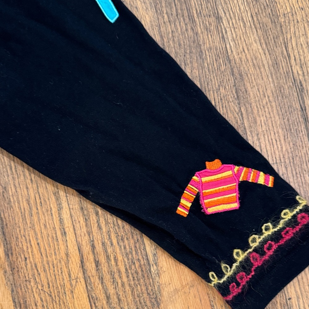Vintage Michael Simon Black Cardigan with Colorful Embroidery - Picture 10 of 11